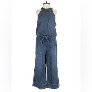 Cloth & Stone Denim Cropped Wide Leg Jumpsuit Women’s Size XS